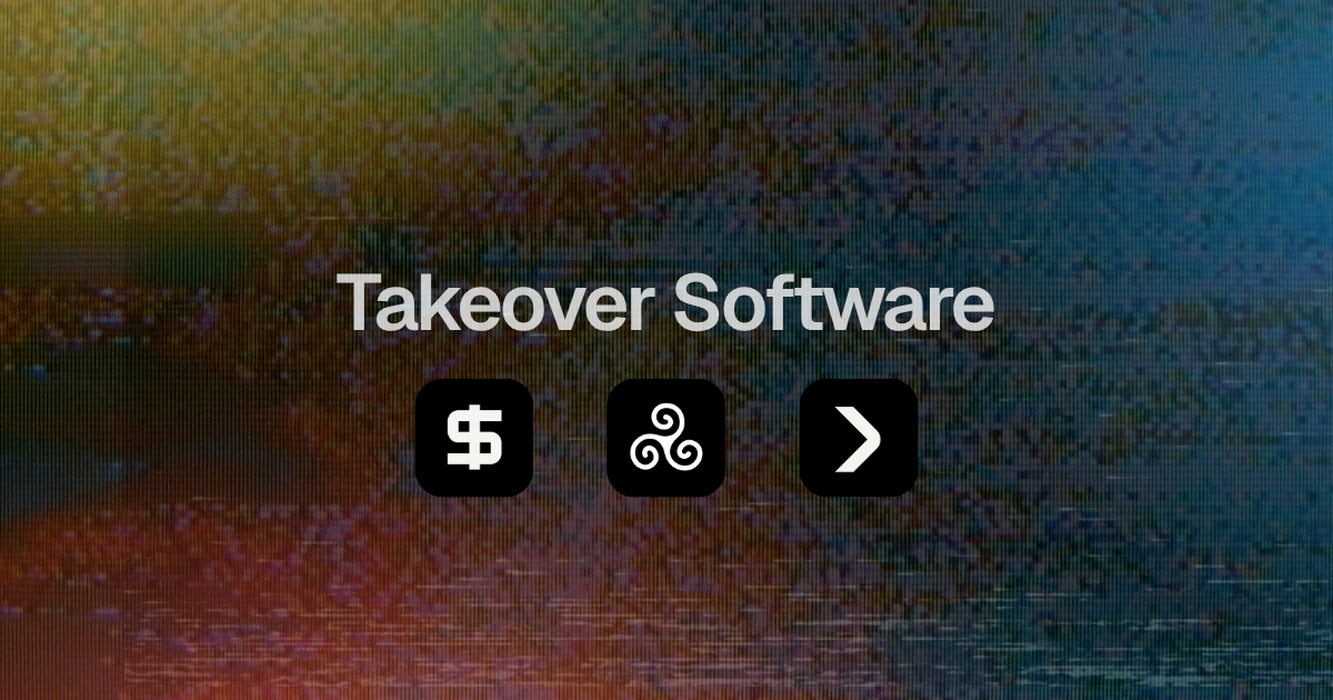 Takeover Software — Fair commerce for sellers, customers and riders